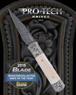 Warenski engraved Godfather Wins 2015 Blade Magazine Investor Collector Knife of the Year!